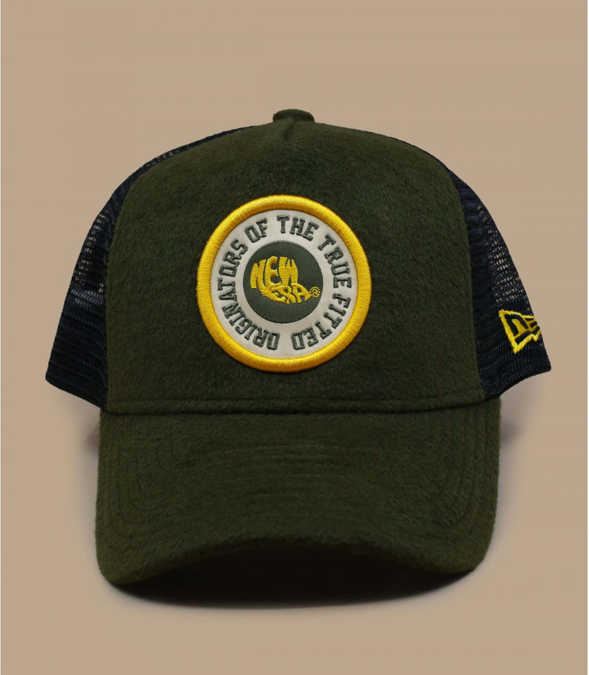 Trucker Wool Patch olive New Era